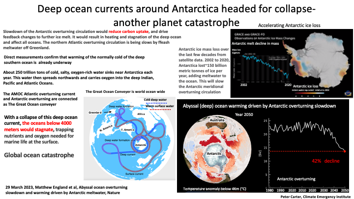 Ice sheet melt water slowing Southern Ocean overturning circulation